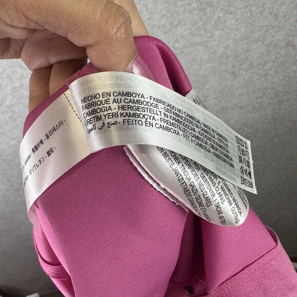 Zara Basic Jacket Women's XS Pink Faux Suede Long Sleeve Snap Front Barbie Biker - Picture 11 of 13